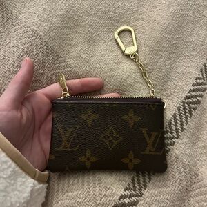 Monogram patterned keychain wallet/pouch